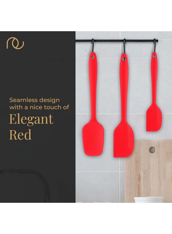 FrenchWare ملاعق سيليكون فرنسية غير لاصقة متميزة للطهي، الخبز والخلط | مقاومة للحرارة حتى 230°C | آمنة للطعام وخالية من BPA | قابلة للغسل في غسالة الصحون | معتمدة من FDA (مجموعة من 3 - ملاعق)  - Image 2