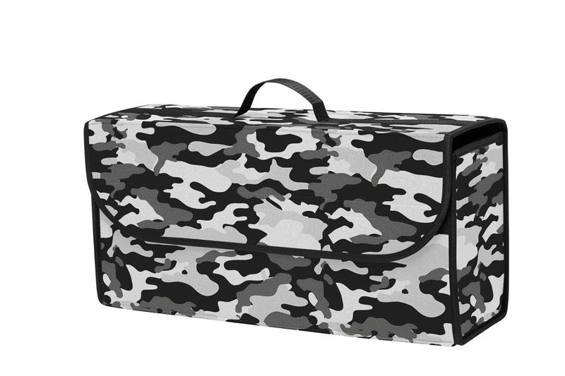 JVCV منظم صندوق السيارة مع نمط التمويه - صندوق تخزين مضاد للانزلاق للسيارات SUV سيدان شاحنة ميني فان | ملحقات سيارة متعددة الاستخدامات متينة (تمويه - كبير) - Image 1