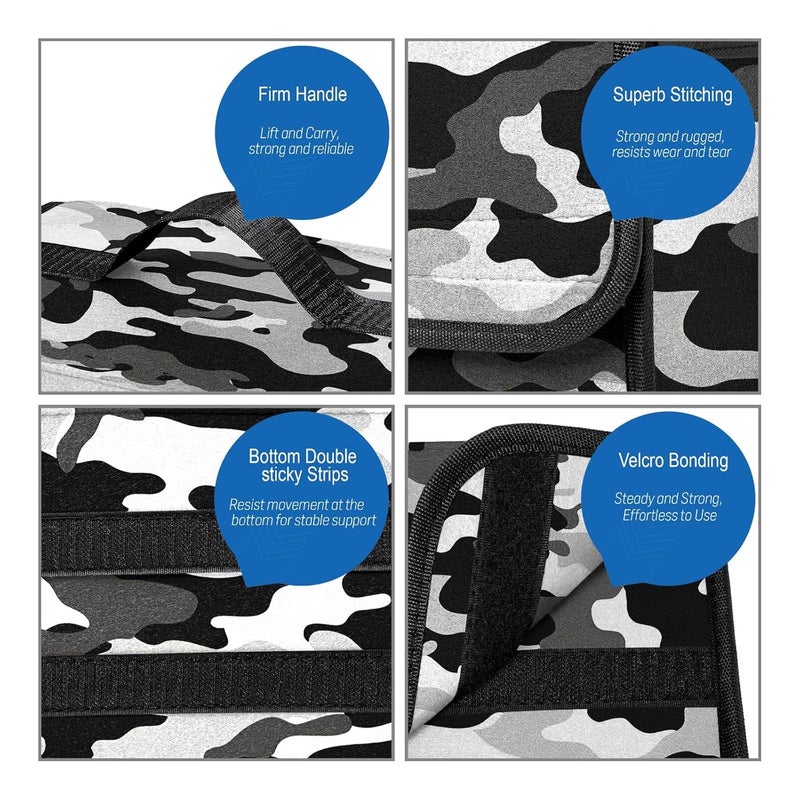 JVCV منظم صندوق السيارة مع نمط التمويه - صندوق تخزين مضاد للانزلاق للسيارات SUV سيدان شاحنة ميني فان | ملحقات سيارة متعددة الاستخدامات متينة (تمويه - كبير) - Image 5