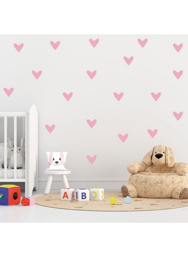 CVANU 6 Sheets of Loving Pink Hearts Wall Sticker Printed on Frosted Vinyl Self-Adhesive for Wall Decoration (11.7inch X 8.3inch)_F167 - Image 1