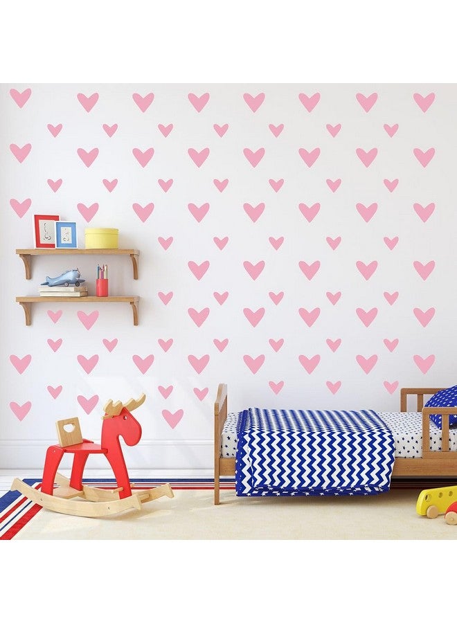 CVANU 6 Sheets of Loving Pink Hearts Wall Sticker Printed on Frosted Vinyl Self-Adhesive for Wall Decoration (11.7inch X 8.3inch)_F167 - Image 3