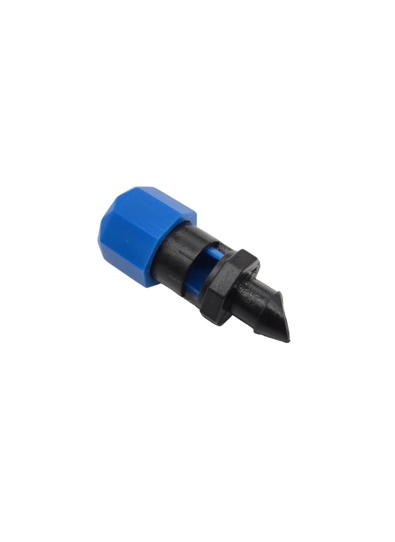 Adjustable Dripper for Irrigation – Blue & Black, 0–260 L/H Flow Rate, Pack of 100 Water Emitters for Drip Systems, Garden & Greenhouse Use