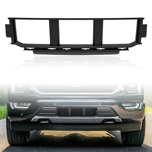 POKIAUTO شبكة المصد الأمامي POKIAUTO لسيارة فورد F150 2021 وما بعدها، غطاء المصد السفلي الأمامي، لوحة إدخال شبكة المصد لملحقات فورد F-150 2021 2022 2023، بديل ML3Z17B968BB، ML3Z17B968BA - Image 1
