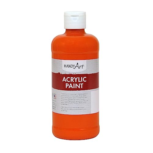 Handy Art Student Acrylic Paint 16 ounce, Chrome Orange - Image 1