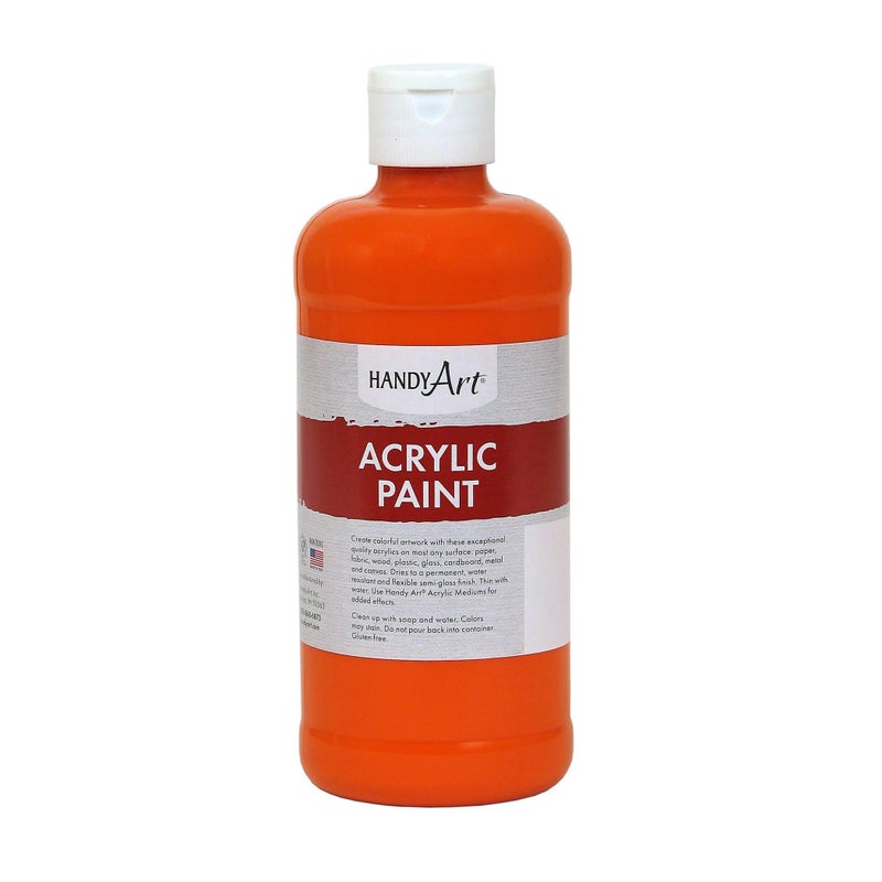 Handy Art Student Acrylic Paint 16 ounce, Chrome Orange - Image 5
