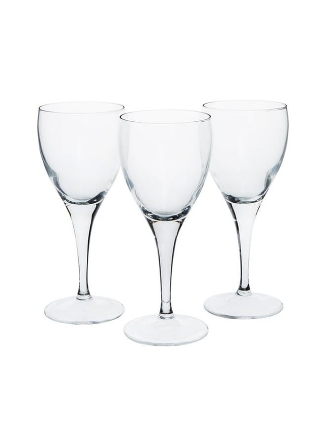 Bormioli Rocco Rocco 3Piece Stem Goblet Glass Set Clear 