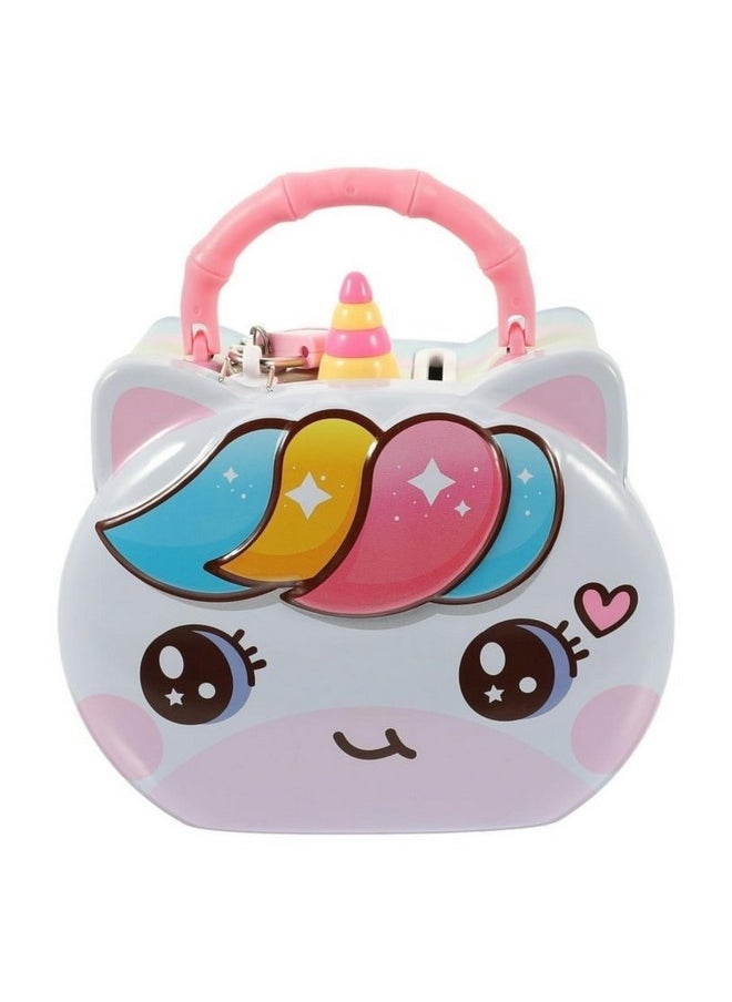 Samvardhan - Unicorn Modern Piggy Bank Cartoon House Saving Pot Coin Bank Money Bank Saving Coin Box With Lock Gift Toy For Kid Children, Pink - Image 1