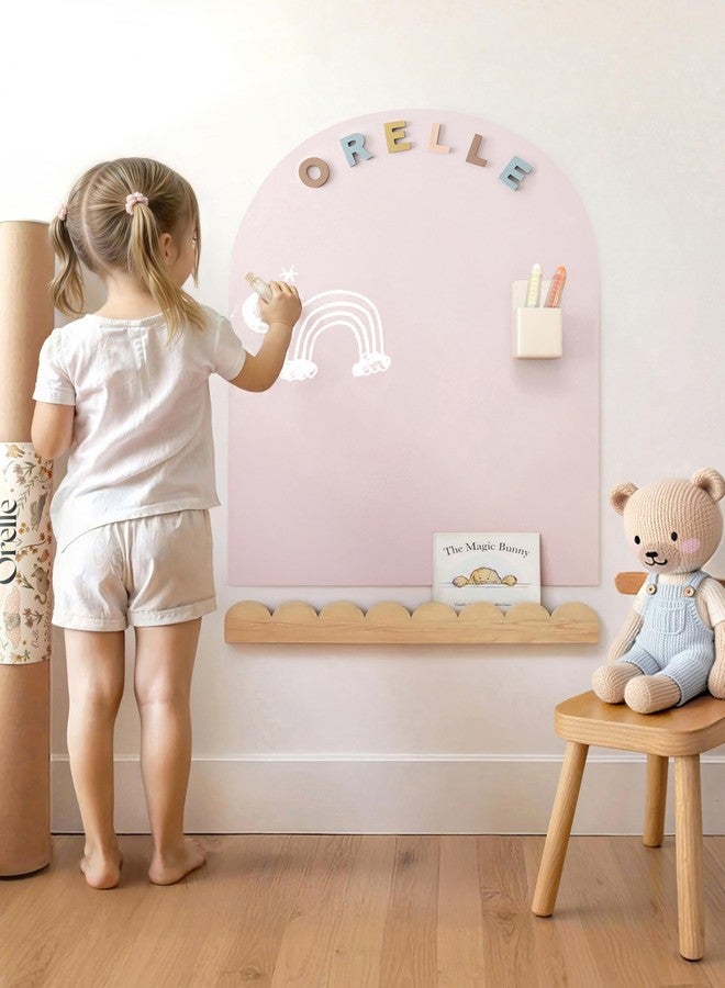 Orelle MagicWall | Magnetic Wall Decal Arch | Peel and Stick Magnetic Chalkboard for Wall | Kids Wall Decals | Playroom Essentials | Includes Chalk & Holder | Midi | 20 x 26 | Pink - Image 1