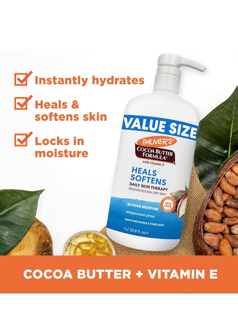 PALMER'S - Palmer's Cocoa Butter Formula Daily Skin Therapy Lotion, Pump Bottle, 33.8 Ounces - Image 1