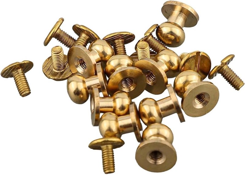 10 قطعة من مقابض الخزائن الصغيرة المستديرة المصنوعة من سبيكة الزنك الذهبي لسحب الأدراج للأثاث وخزائن المجوهرات - Image 3