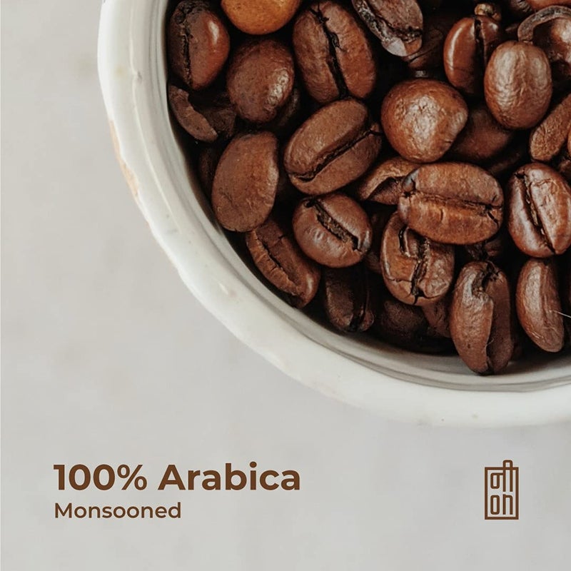 NION Monsoon Malabar Coffee Powder (250gm) | Coarse Grind Espresso Coffee for French Press | 100% Arabica Beans Medium Dark Roasted - Image 2