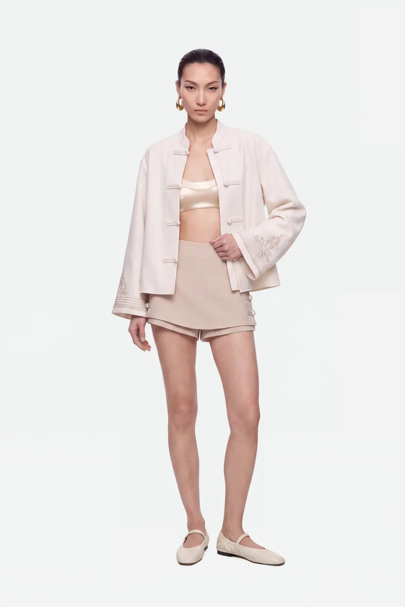 Nocturne Embroidery Detail Oversized Jacket