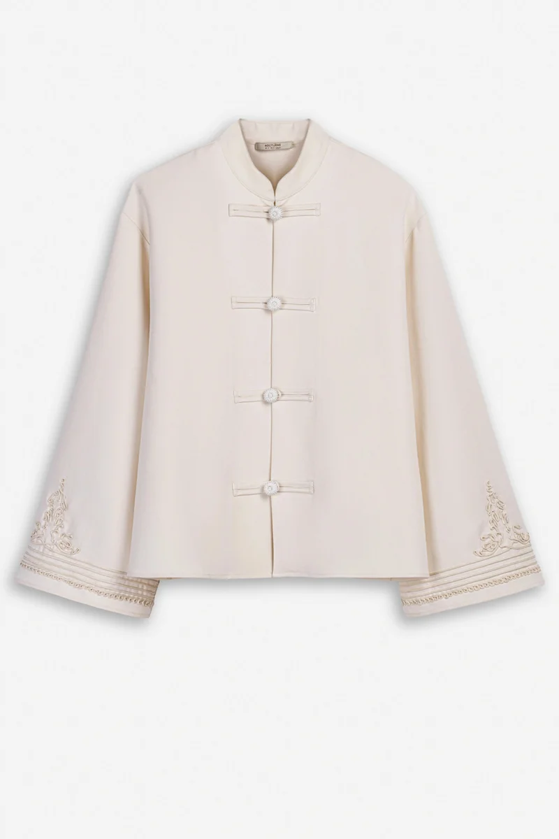 Nocturne  Embroidery Detail Oversized Jacket for Women | Best Price UAE