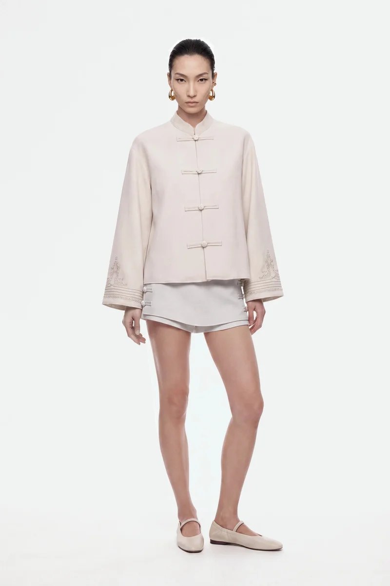 Nocturne  Embroidery Detail Oversized Jacket for Women | Best Price UAE