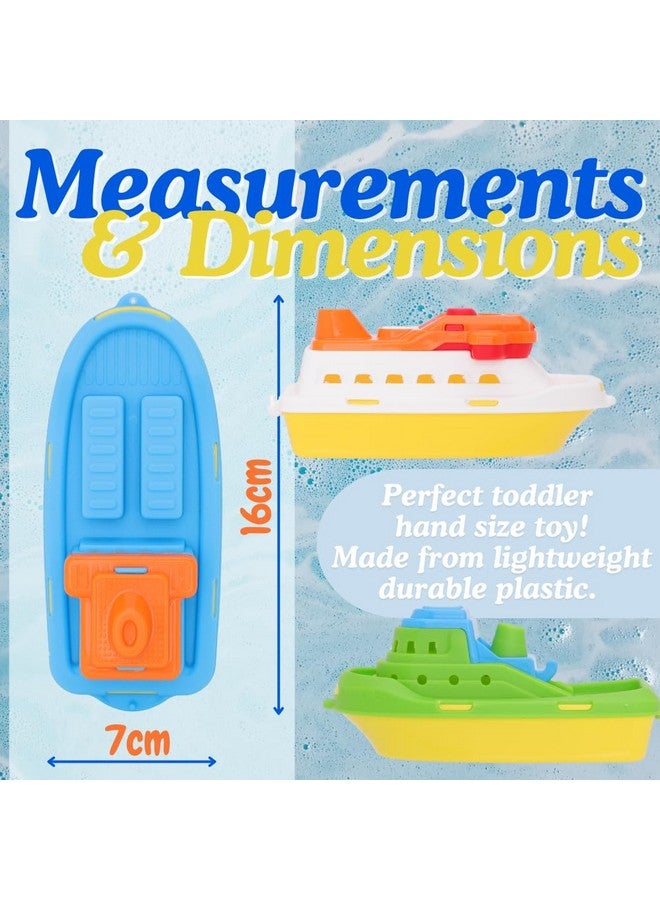Toyland مجموعة Toyland® من 4 قوارب لعب ملونة - سفن شحن، سفن سياحية، سفن صيد وسفن حاويات - ألعاب مائية للأطفال - ألعاب للحمام وحوض السباحة - Image 3