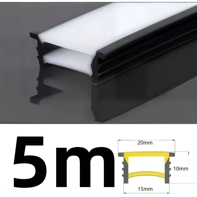 196.85 Inch Black Silicone Edge Track Lighting Minimalist Embedded Installation Diffuser - Image 3