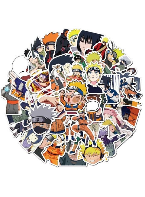 50-Piece Anime Cartoon Waterproof Doodles Sticker Set