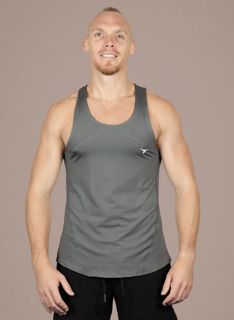 THUGFIT THUGFIT MuscleHustle Men's Slim Fit Tank Top - Grey