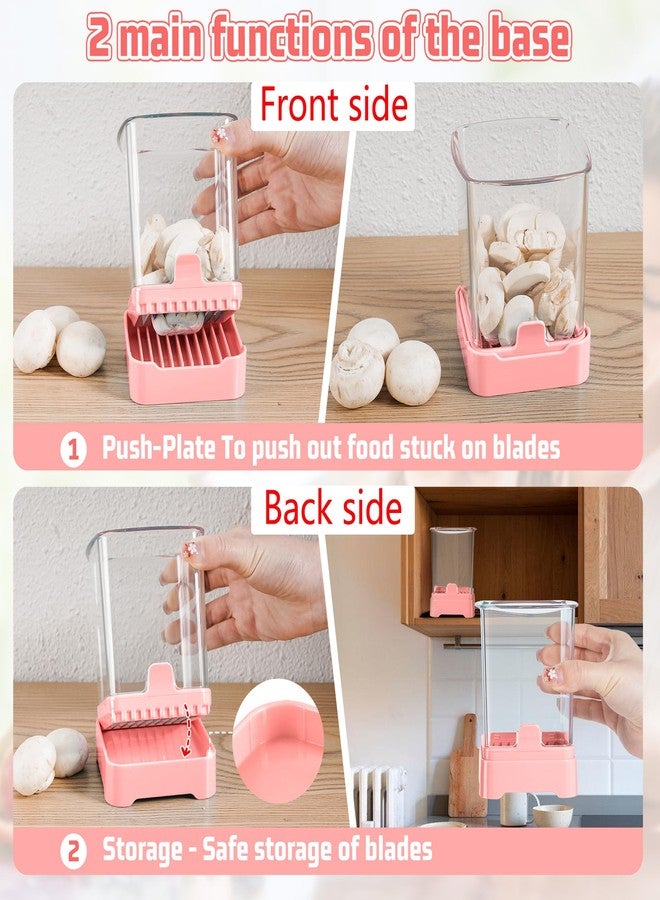 GENGCANG Upgraded Fruit Slicer Cup, Egg Slicers，Strawberry Slicer with Push Plate, Detachable Cup Slicer, Speed Fruit Slicer for Banana Grape Vegetables, Creative Strawberry Cutter Kitchen Gadget - Image 3