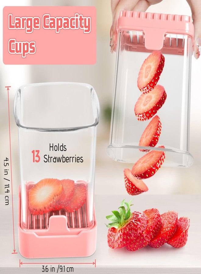 GENGCANG Upgraded Fruit Slicer Cup, Egg Slicers，Strawberry Slicer with Push Plate, Detachable Cup Slicer, Speed Fruit Slicer for Banana Grape Vegetables, Creative Strawberry Cutter Kitchen Gadget - Image 2