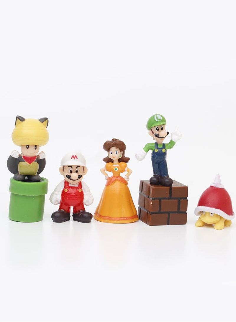 Super Mario Action Figure Mario Mini Micro Landscape Small Ornaments Blind Box Gashapon Doll Toy - Image 2