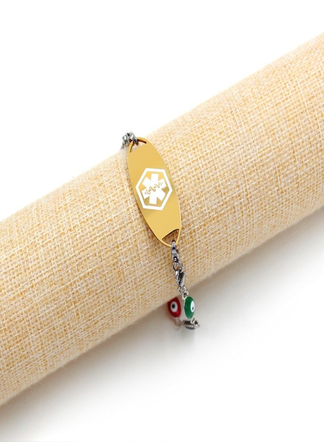 Uloveido Type 2 Diabetes Medical Alert Bracelet for Women, Evil Eye Beads Bracelet Good Luck Protection Bracelets Y3925 - Image 5