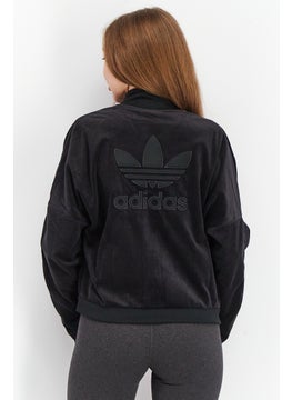 adidas Originals Women Sportswear Fit Long Sleeve Full Zip Training Jacket, Black  - Image 2