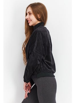 adidas Originals Women Sportswear Fit Long Sleeve Full Zip Training Jacket, Black  - Image 4