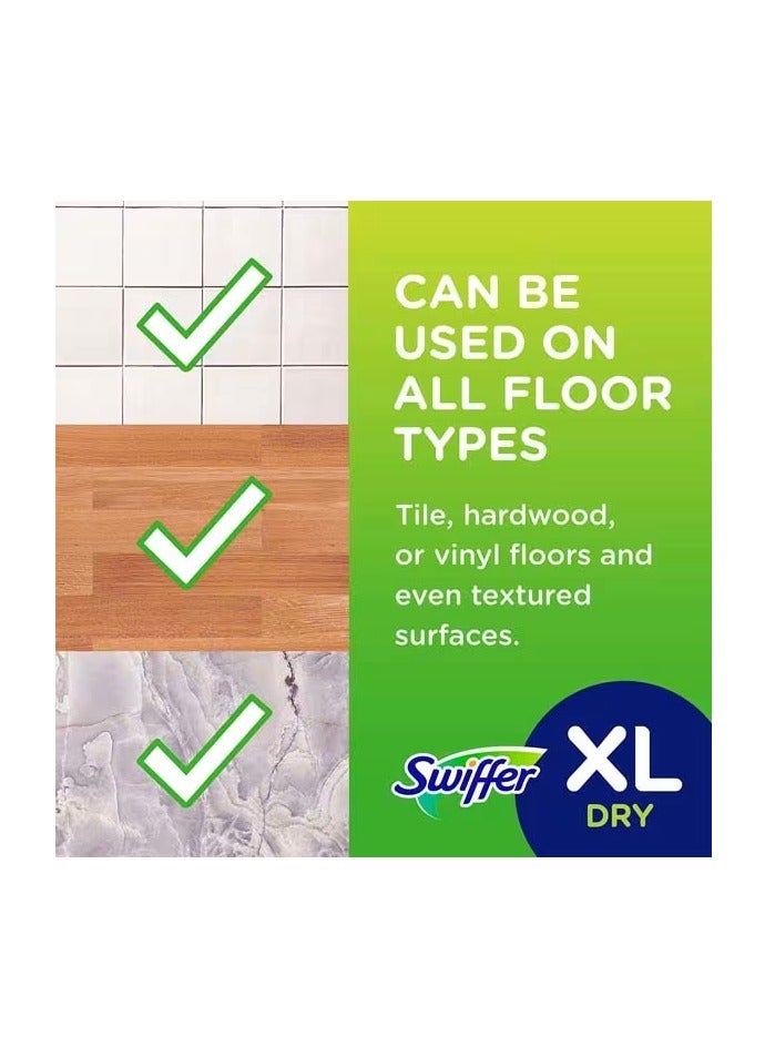 Swiffer Swiffer Sweep + Mop XL, Dry Pads Refill, Floor Cleaner, Cleaning Cloths, Unscented, 16 count.  - Image 2
