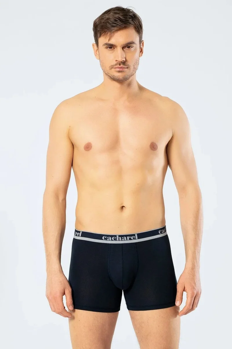 كاشاريل 1337 Men's 3-Pack Lycra Boxer-Navy & Indigo & Saxe
