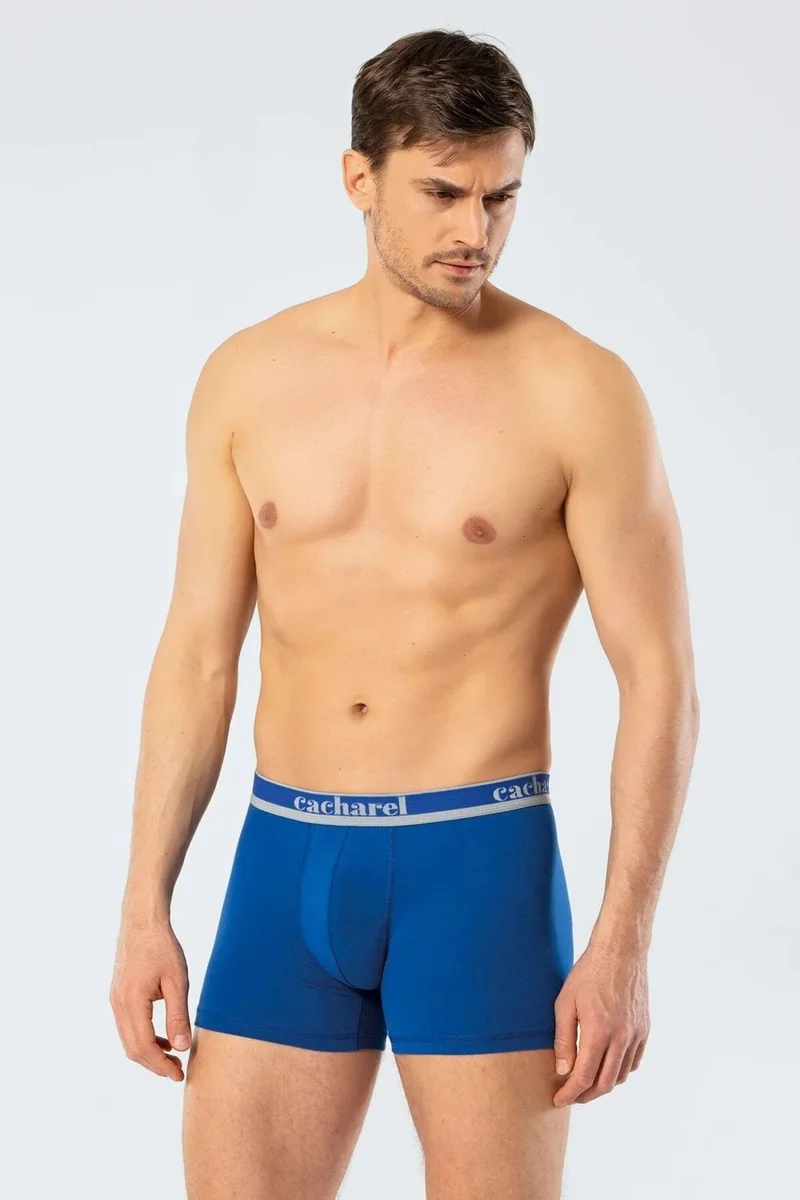 كاشاريل 1337 Men's 3-Pack Lycra Boxer-Navy & Indigo & Saxe