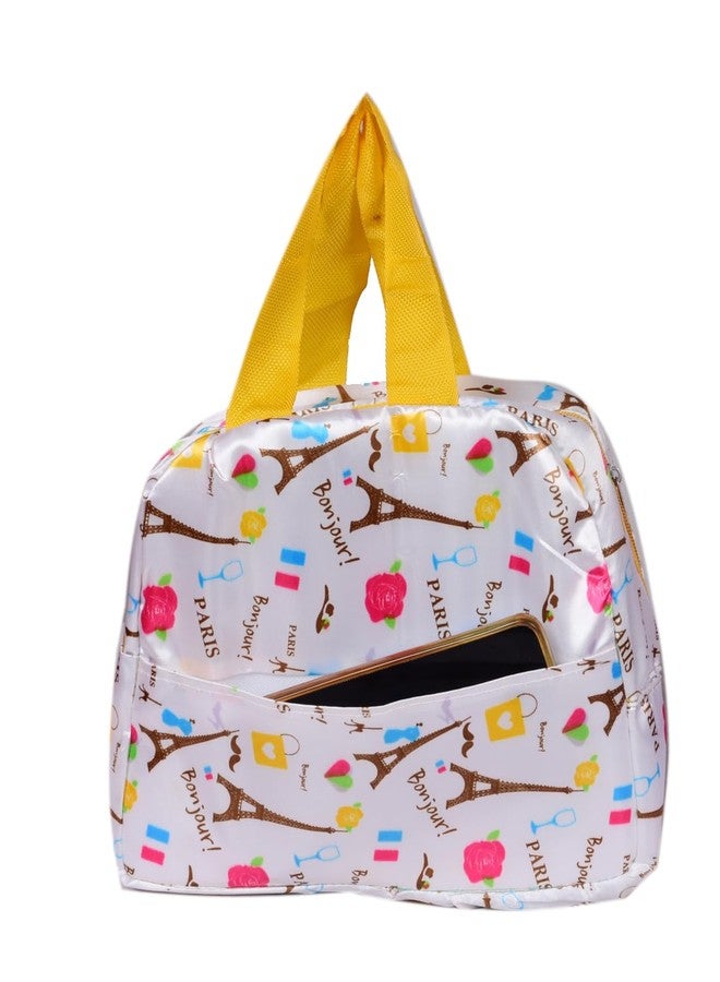 SuneshCreation Insulated Lunch Bags Small for Women Work,Student Kids to School,Thermal Cooler Tote Bag Picnic Organizer Storage Lunch Box(White) - Image 4