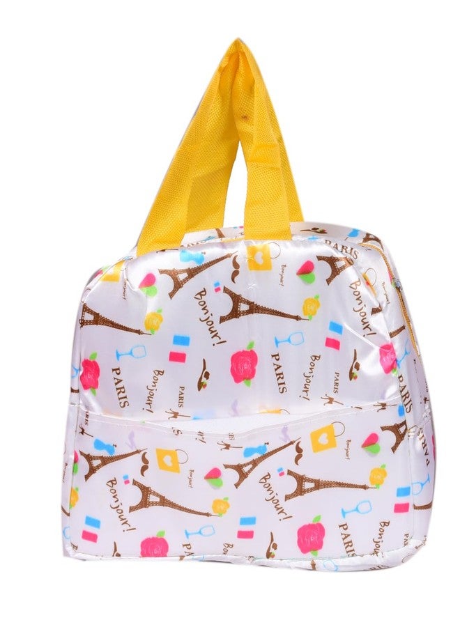 SuneshCreation Insulated Lunch Bags Small for Women Work,Student Kids to School,Thermal Cooler Tote Bag Picnic Organizer Storage Lunch Box(White) - Image 2