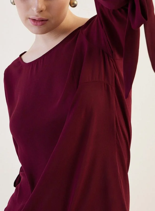 Freehand  Women Regular Fit Solid Round Neck Short Sleeve Regular Top  | Best Price UAE