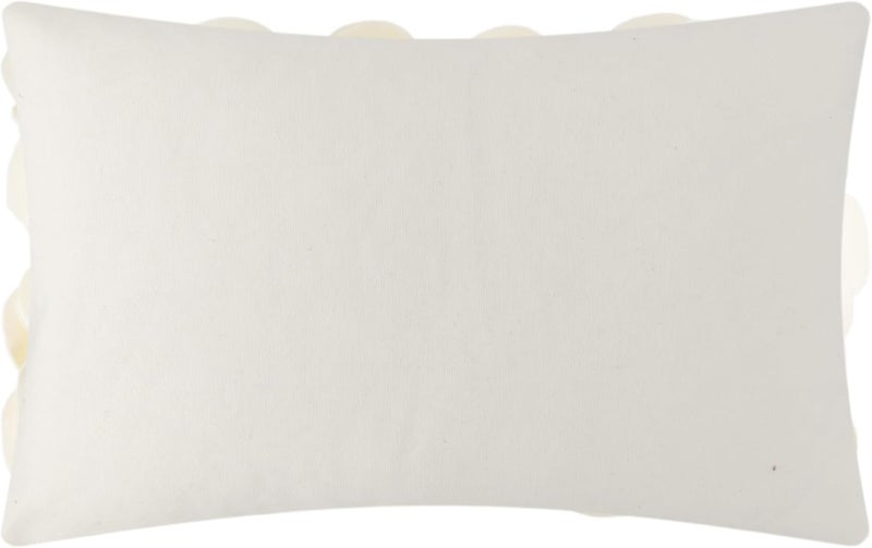 KINGROSE 3D Flower Throw Pillow Cover Decorative Cushion Cover Soft Pillow Case for Sofa Couch Bedroom Home Decor 12 x 20 Inches Cream - Image 5