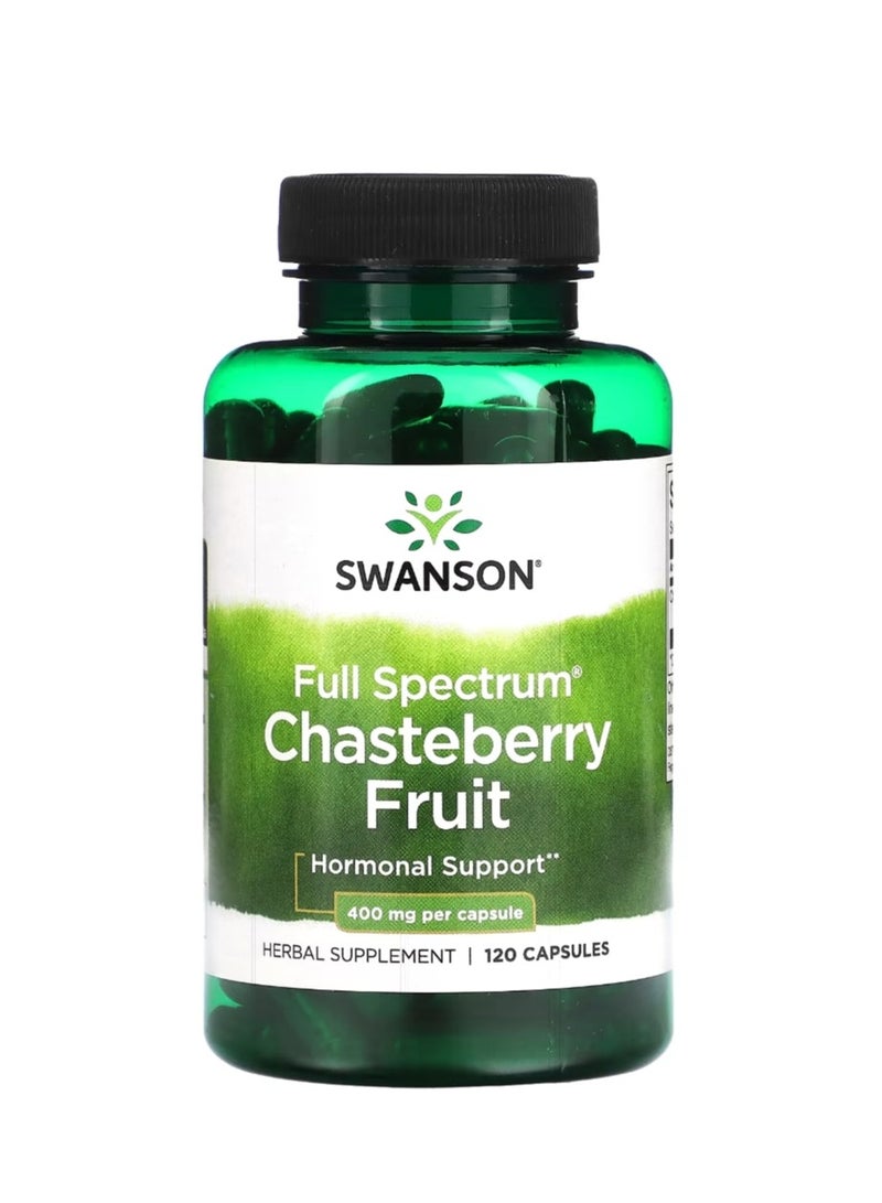 SWANSON Full Spectrum Chasteberry Fruit 400 mg 120 Vegan Capsules - Image 1