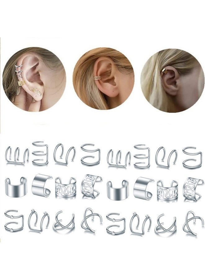 أسفيرز 24 قطعة ضفائر شعر فضية Dreadlock غير ثقب الأذن كليب اللحية الخرز الأصفاد كليب الشعر للنساء الرجال إكسسوارات الشعر أدوات التصميم والمجوهرات - Image 4