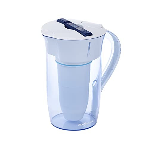 ZeroWater 10-Cup Round 5-Stage Water Filter Pitcher Dispenser with 5-Stage 0 TDS Zero Water Filter – IAPMO Certified to Reduce Metals, Chlorine, Lead, Chromium, and Forever Chemicals PFOA/PFOS - Image 1