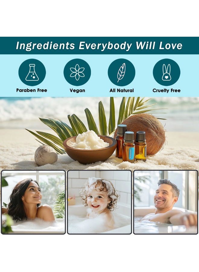 Aqua Elegante - Bath Spa Gift Sets - Luxury Basket With Ocean & Coconut - Spa Kit Includes Wash, Bubble Bath, Lotion, Bath Salts, Body Scrub, Shower Puff, Bathbombs, Soap and Towel - Image 1