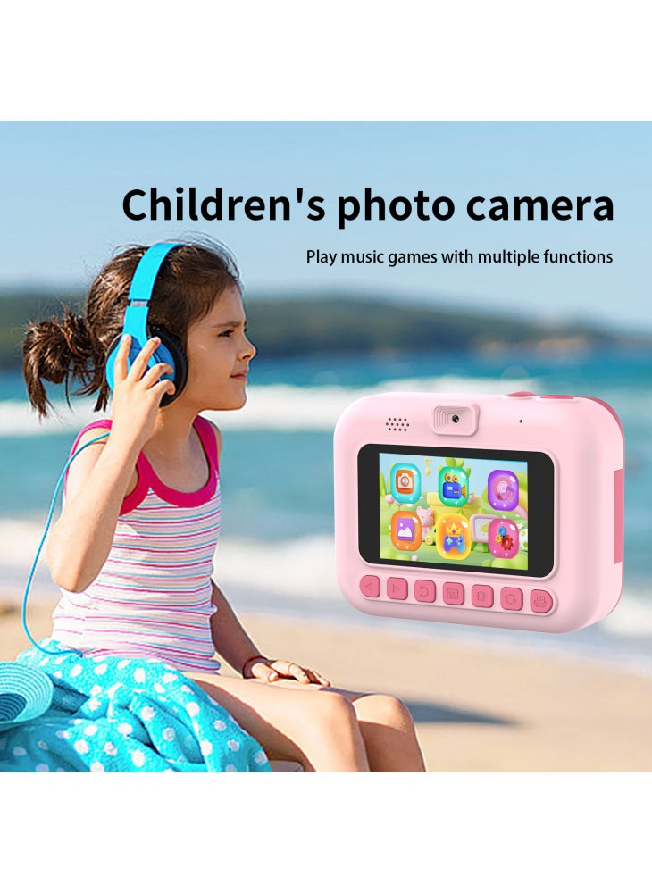 Generic D3 Kids Instant Print Camera 3.0 Inch Screen 1080P Video Photo Digital Camera Birthday Gift - Pink - Image 3