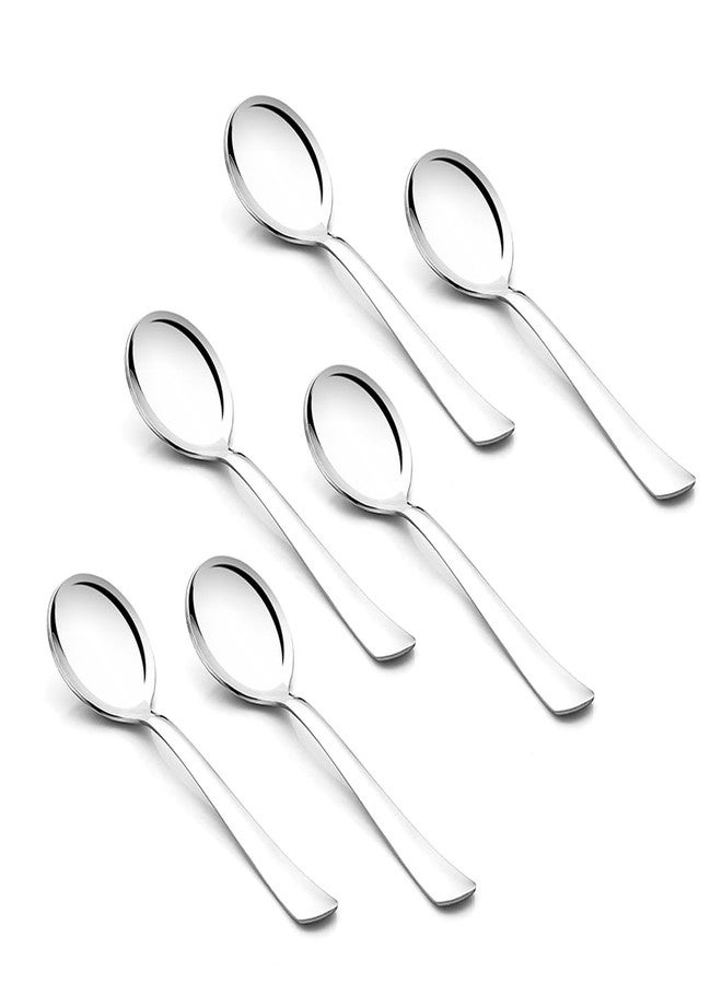 Clazkit مجموعة ملاعق شوربة زيبرا من الفولاذ المقاوم للصدأ من كلازكيت، 6 قطع، CZSS - Image 1