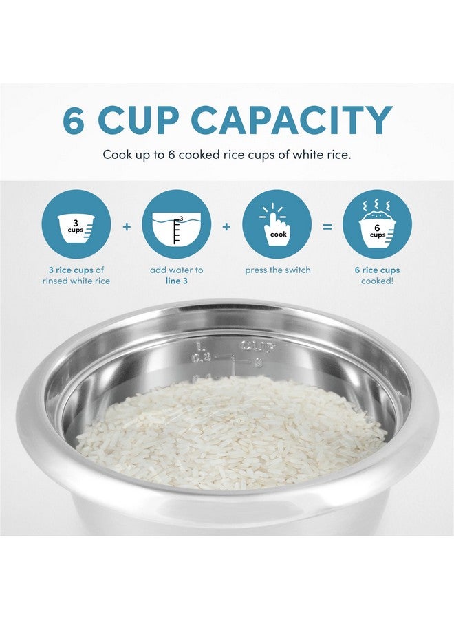 Aroma Aroma Housewares Select Stainless Rice Cooker & Warmer with Uncoated Inner Pot, 6-Cup(cooked)/ 1.2Qt, ARC-753SGR, Red  - Image 5