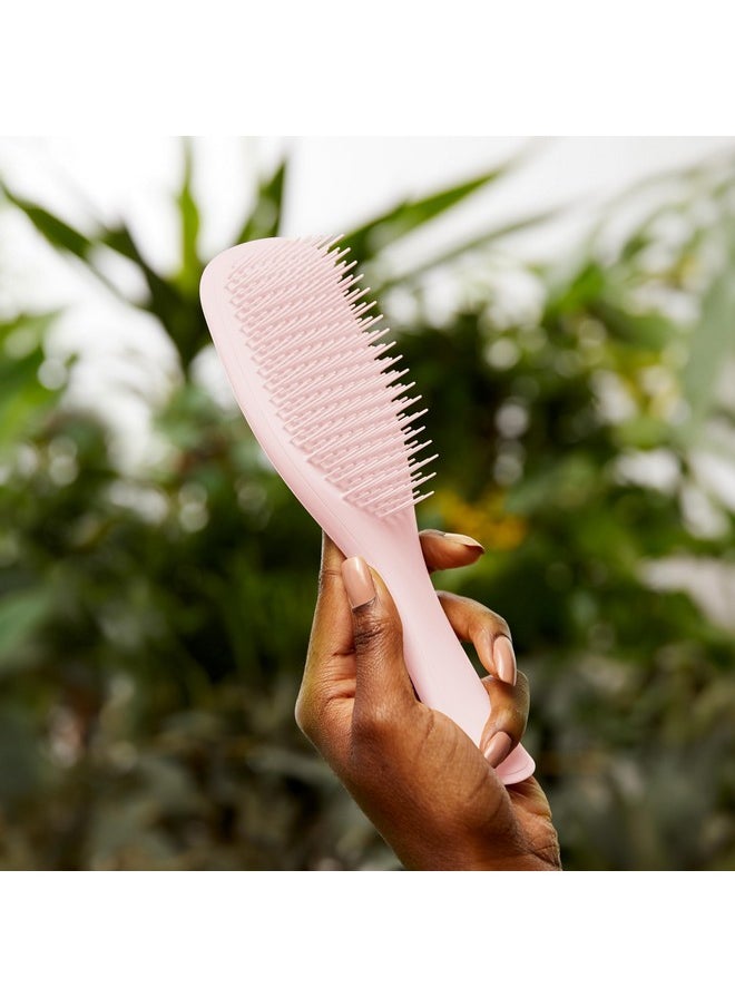 TANGLE TEEZER - The Ultimate Detangler Plant Brush Dry And Wet Hair Brush Detangler For All Hair Types Marshmallow Pink - Image 1