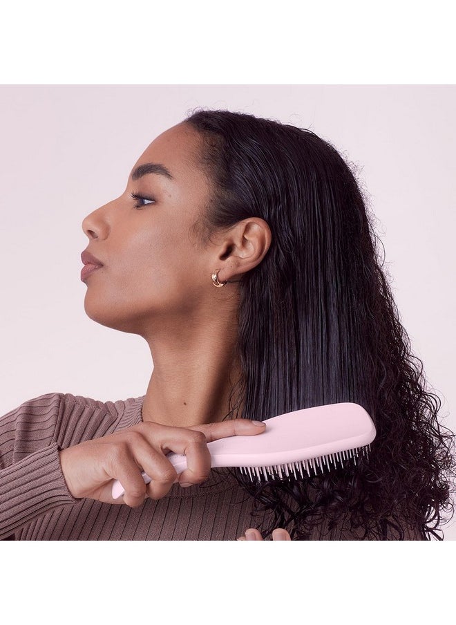 TANGLE TEEZER - The Ultimate Detangler Plant Brush Dry And Wet Hair Brush Detangler For All Hair Types Marshmallow Pink - Image 1