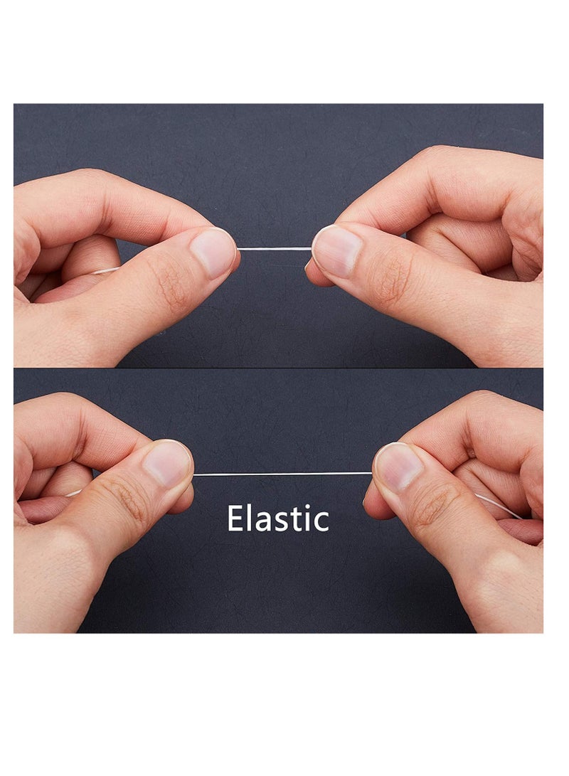 SYOSI خيط مرن مسطح من الكريستال، خيط سوار، حبل بوليستر لصنع أساور خرز البذور وأكسسورات الحرف اليدوية 40م (43 ياردة 0.5 مم) - Image 4