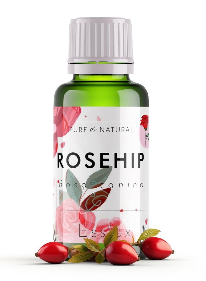 Esslux USDA Organic Rosehip Oil for Face - 100% Pure & Vegan Rosehip Seed Oil Organic Cold Pressed Unrefined - Therapeutic Grade Rose Hip Oil Face Oil for Skin, Hair & Body 30ml - Image 1