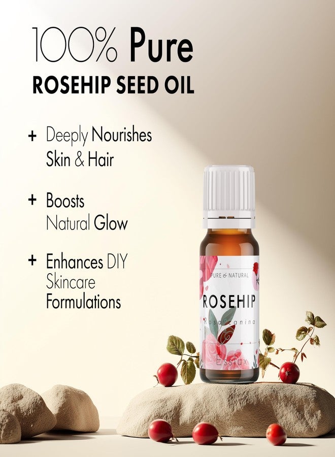 Esslux USDA Organic Rosehip Oil for Face - 100% Pure & Vegan Rosehip Seed Oil Organic Cold Pressed Unrefined - Therapeutic Grade Rose Hip Oil Face Oil for Skin, Hair & Body 30ml - Image 2