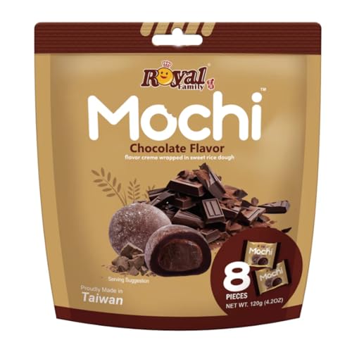 Cougar Royal Family Mochi Chocolate Flavour, No Artificial Color or Flavor, 8pcs 120g (Imported) - Image 1
