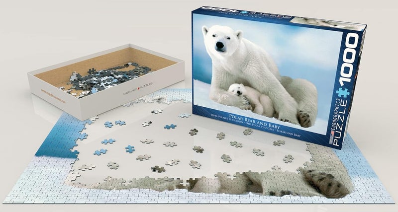 EuroGraphics Polar Bear and Baby Puzzle 1000Piece 60001198 - Image 2