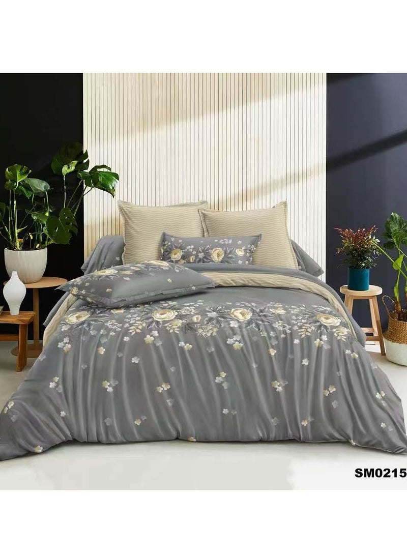 ShinyFlower Cotton Filling Comforter 5 Pieces Set ,Soft Microfiber Fabric,  Single Size 220x 160 cm, Hotel Comforter - Image 1